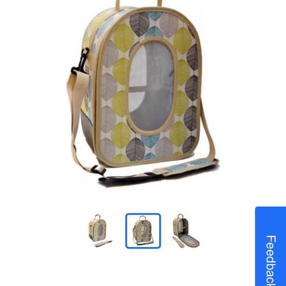 Leaf Patterned Multi-Color Backpack - Picture 4 of 7